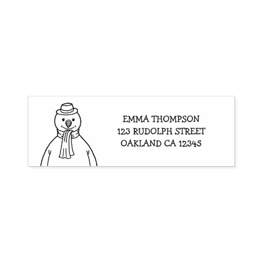 メリー雪だるま セルフインキングスタンプ (デザイン)