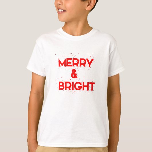 メリー雪で明るい Tシャツ (正面)