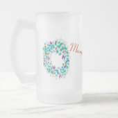 メリー霜の降りたクリスマスリース フロストグラスビールジョッキ (左)