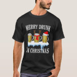 メリー飲Christmasおもしろい Beer Santa Claus D Tシャツ<br><div class="desc">メリー飲Christmasおもしろい Beer Santa Claus D</div>