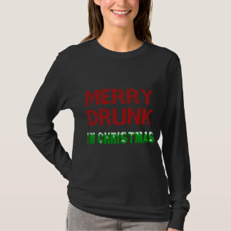 メリー飲Christmas Drink Wineクリスマスおもしろい Tシャツ