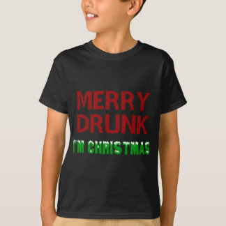 メリー飲Christmas Drink Wineクリスマスおもしろい Tシャツ
