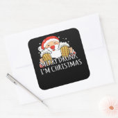 メリー飲Christmas Santa Clausビール スクエアシール (封筒)