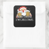 メリー飲Christmas Santa Clausビール スクエアシール (バッグ)