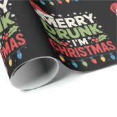 メリー飲Christmas Santa Jokeおもしろい Drinkin ラッピングペーパー (ロールコーナー)