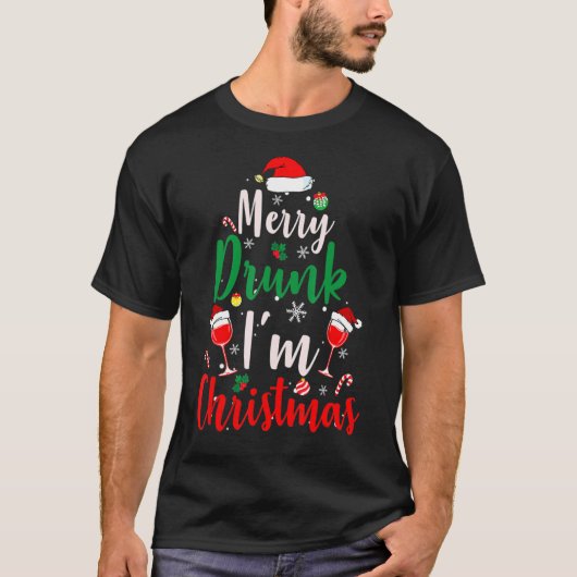 メリー飲Christmas Santa Jokeクリスマス Tシャツ (正面)