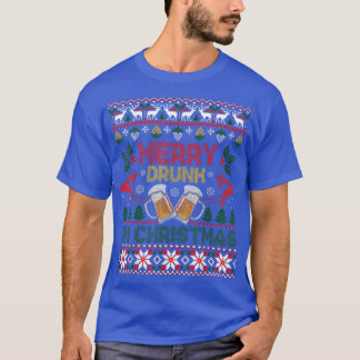 メリー飲Imクリスマスおもしろいクリスマス飲み Tシャツ