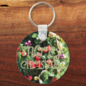 メリー飾スのクリスマスツリーのキーチェーン キーホルダー (正面)