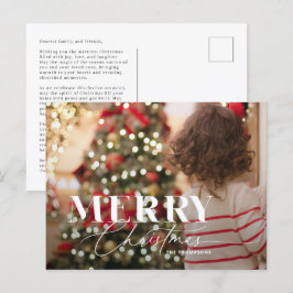 メリー魔法スクリプトセリフChristmas写真はがき シーズンポストカード