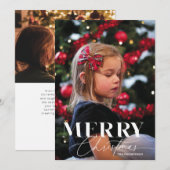 メリー魔法スクリプトSerifクリスマスポートレート写真 シーズンカード (正面/裏面)