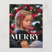 メリー魔法スクリプトSerifクリスマスポートレート写真 シーズンポストカード (正面)