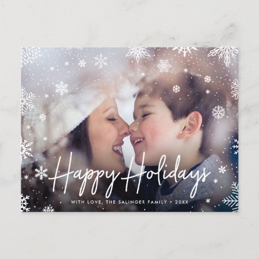 メリー魔法 |スノーフレーク・オーバーレイ・フォト シーズンポストカード (正面)