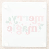 メリー魔法 – ホリカラフルデイタイポグラフィ ガラスコースター (裏面)