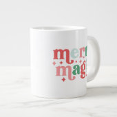 メリー魔法 – ホリカラフルデイタイポグラフィ ジャンボコーヒーマグカップ (正面右)