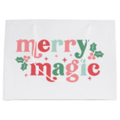 メリー魔法 – ホリカラフルデイタイポグラフィ ラージペーパーバッグ (正面)