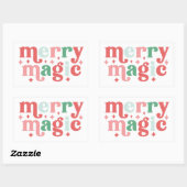 メリー魔法 – ホリカラフルデイタイポグラフィ 長方形シール (シート)