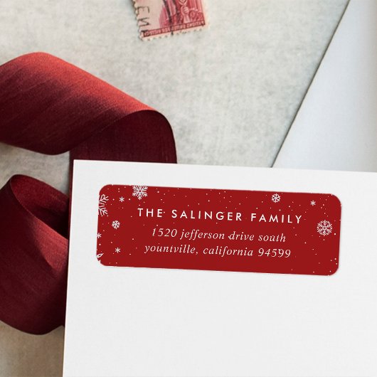 メリー魔法 |ホリデースノーフレーク差出人住所 ラベル