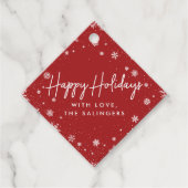 メリー魔法 |赤と白のスノーフレークの休日 フェイバータグ (正面)