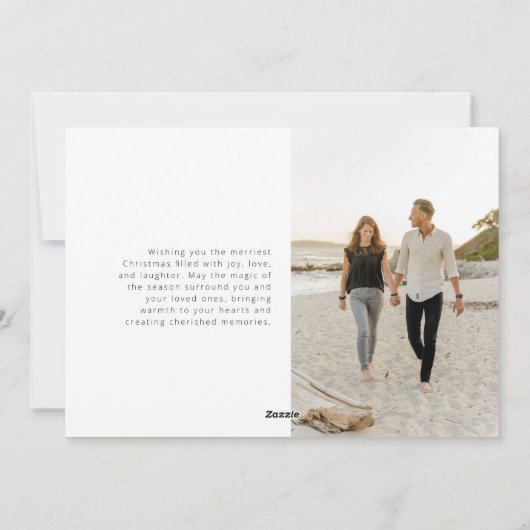 メリー魔法Script & Serifクリスマスフォトカード シーズンカード (裏面)