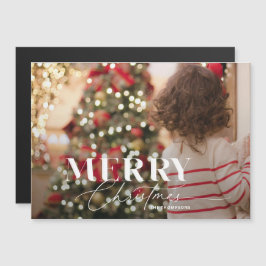 メリー魔法Script & Serifクリスマスフォトカード マグネット招待状