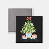 メリー麻雀クリスマスツリーシノワズリーホリデー マグネット (正面/裏面)