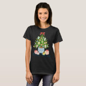 メリー麻雀クリスマスツリーシノワズリーホリデー Tシャツ (正面フル)