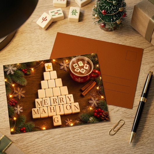 メリー麻雀クリスマス ポストカード
