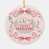 メリー麻雀 | クリスマス セラミックオーナメント (裏面)