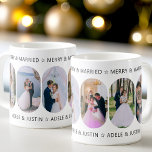 メリー6結婚したラウンドLozenge写真 コーヒーマグカップ<br><div class="desc">新メリー婚結婚したや生涯のカップルのための写真マグ。このデザインには6枚の写真と完全に編集可能な表現が用意されており、好きなだけカスタマイズできる。写真は16:9のポートレート形式で表示され、写真テンプレートは自動的に丸型の丸い菱形で表示される。Rounded Lozenge Photo Collageコレクションを参照して、より多くのデザインやギフトアイディア。</div>