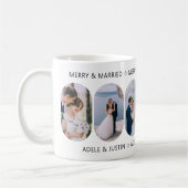 メリー6結婚したラウンドLozenge写真 コーヒーマグカップ (左)