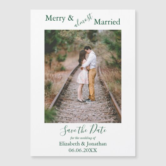 メリー＆ほぼ結婚しました 保存日付 マグネット (正面)