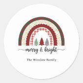 メリー・アンド・ブライト・クリスマス – フェスティブ・ホリデー ラウンドシール (正面)