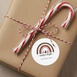 メリー・アンド・ブライト・クリスマス – フェスティブ・ホリデー ラウンドシール