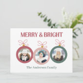 メリー・アンド・ブライト クリスマス ホリデー カード (スタンド正面)
