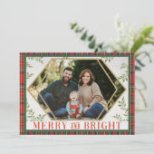 メリー アンド ブライト プライド ジオメトリック クリスマス カード (スタンド正面)