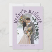 メリー&ア結婚したチ新婚フォトパープル シーズンカード (正面)