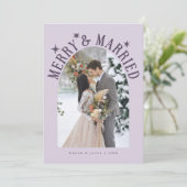メリー&ア結婚したチ新婚フォトパープル シーズンカード (スタンド正面)