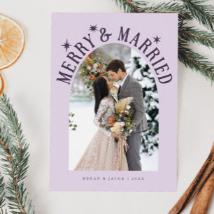 メリー&ア結婚したチ新婚フォトパープル シーズンカード