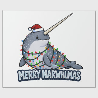 メリー・イッカクマス イッカクイルミネーション クリスマス ライト 面白い ラッピングペーパー