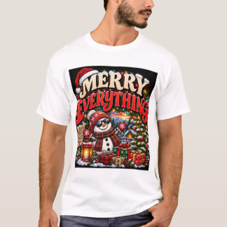 メリー・エブリシング・ホリデー・スノーマン Tシャツ