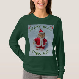 メリー・エルフィン・クリスマス - ウェアラブルアート Tシャツ