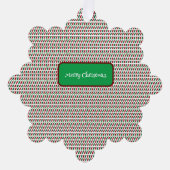 メリー・エレガントクリスマモダンスカスタマイズ&s オーナメントカード (正面)