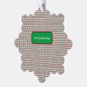 メリー・エレガントクリスマモダンスカスタマイズ&s オーナメントカード (左)