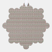 メリー・エレガントクリスマモダンスカスタマイズ&s オーナメントカード (裏面)