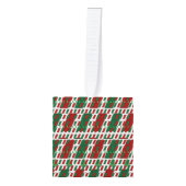 メリー・エレガントクリスマモダンスカスタマイズ&s キューブオーナメント (正面)