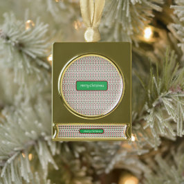 メリー・エレガントクリスマモダンスカスタマイズ&s ゴールドプレートバナーオーナメント