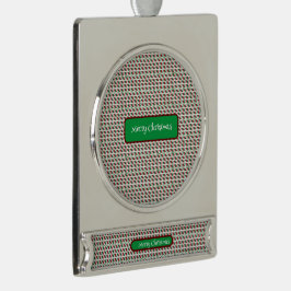 メリー・エレガントクリスマモダンスカスタマイズ&s シルバープレートバナーオーナメント