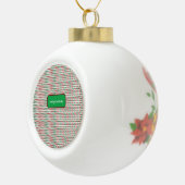 メリー・エレガントクリスマモダンスカスタマイズ&s セラミックボールオーナメント (右)