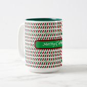 メリー・エレガントクリスマモダンスカスタマイズ&s ツートーンマグカップ (正面左)