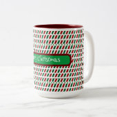 メリー・エレガントクリスマモダンスカスタマイズ&s ツートーンマグカップ (正面右)